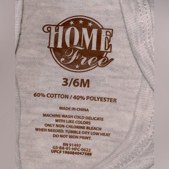 Home Free Brand OHIO Infant Unisex One Piece Beige Brown Rainbow Size 3-6 mths - Picture 4 of 5